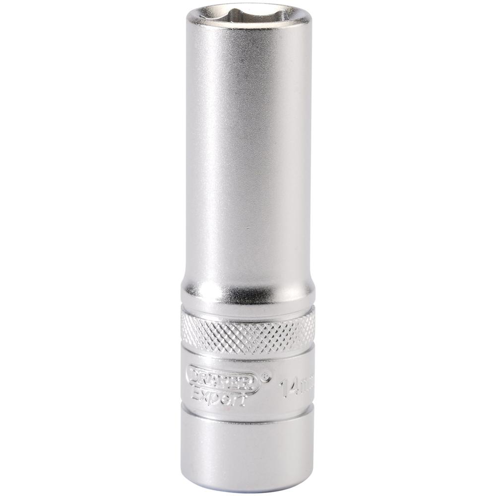Draper 1/2" Drive Satin Finish Deep Hexagon Socket Metric 1/2" 14mm