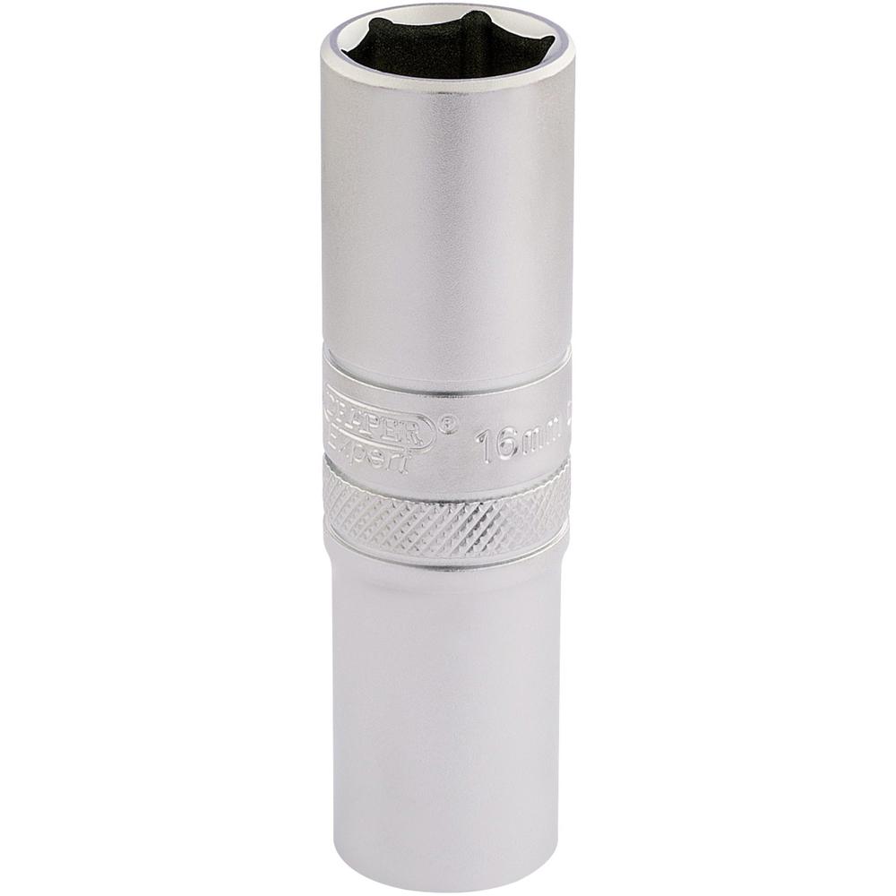 Draper 1/2" Drive Satin Finish Deep Hexagon Socket Metric 1/2" 16mm