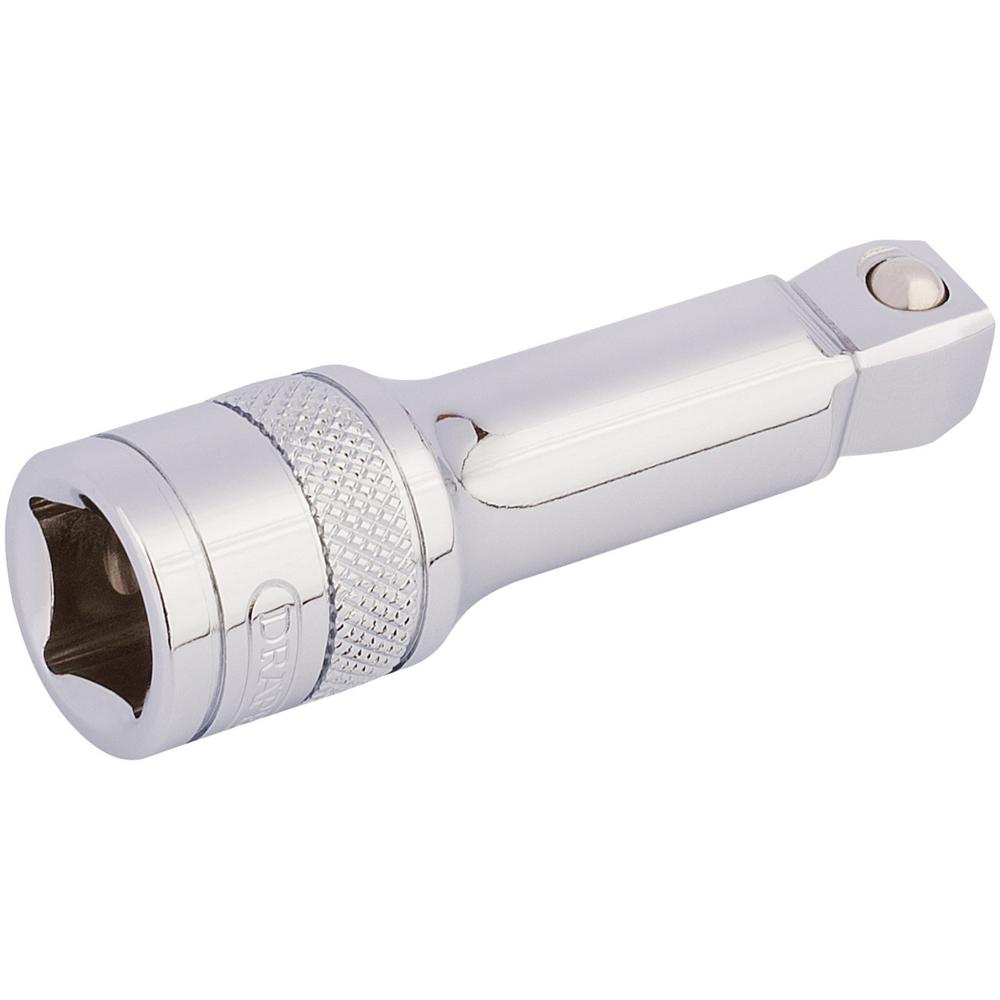 Draper 1/2" Drive Polished Chrome Wobble Socket Extension Bar 1/2" 75mm
