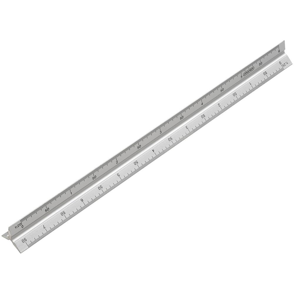 Draper Aluminium Triangle Scale Graduations Ruler