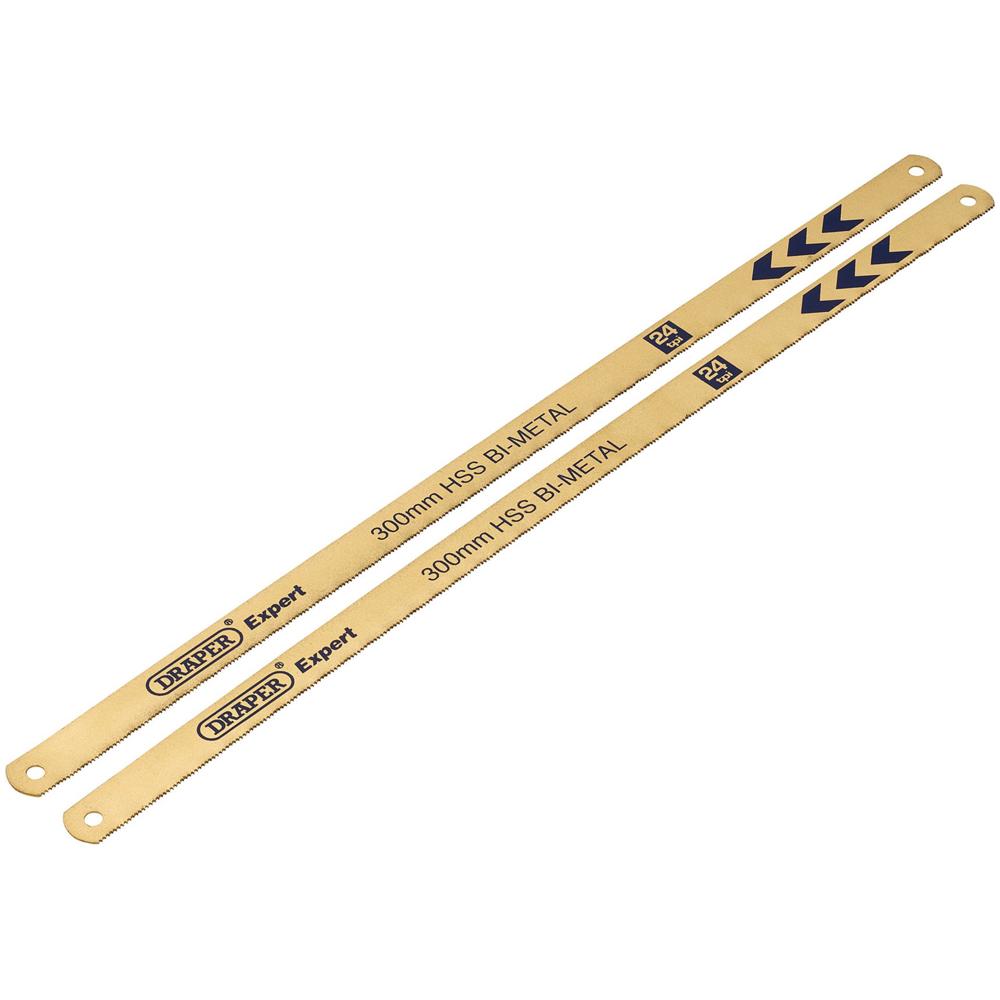 Draper Expert Bi Metal Hacksaw Blades 12" / 300mm 24tpi Pack of 2