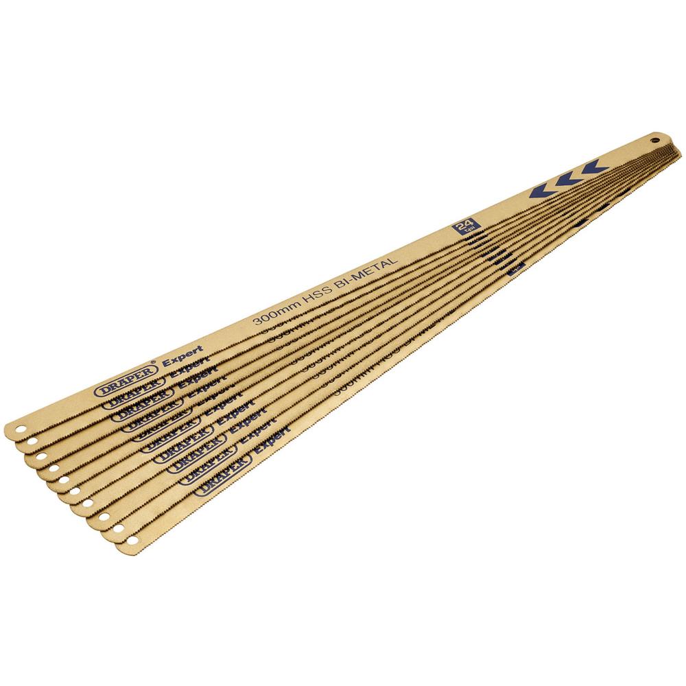 Draper Expert Bi Metal Hacksaw Blades 12" / 300mm 24tpi Pack of 10