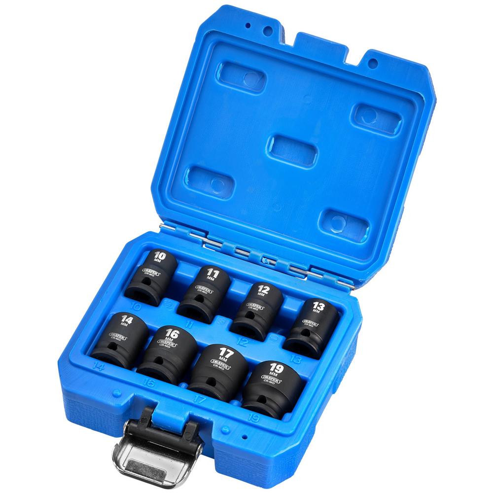 Draper Hi Torq 8 Piece 3/8" Drive Hexagon Impact Socket Set 3/8