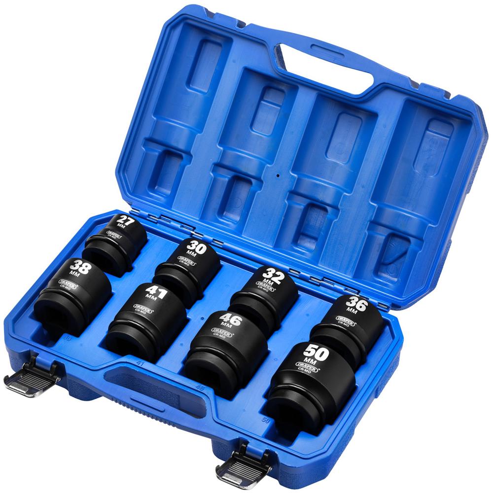 HI TORQ 8 Piece 1" Drive Hexagon Impact Socket Set