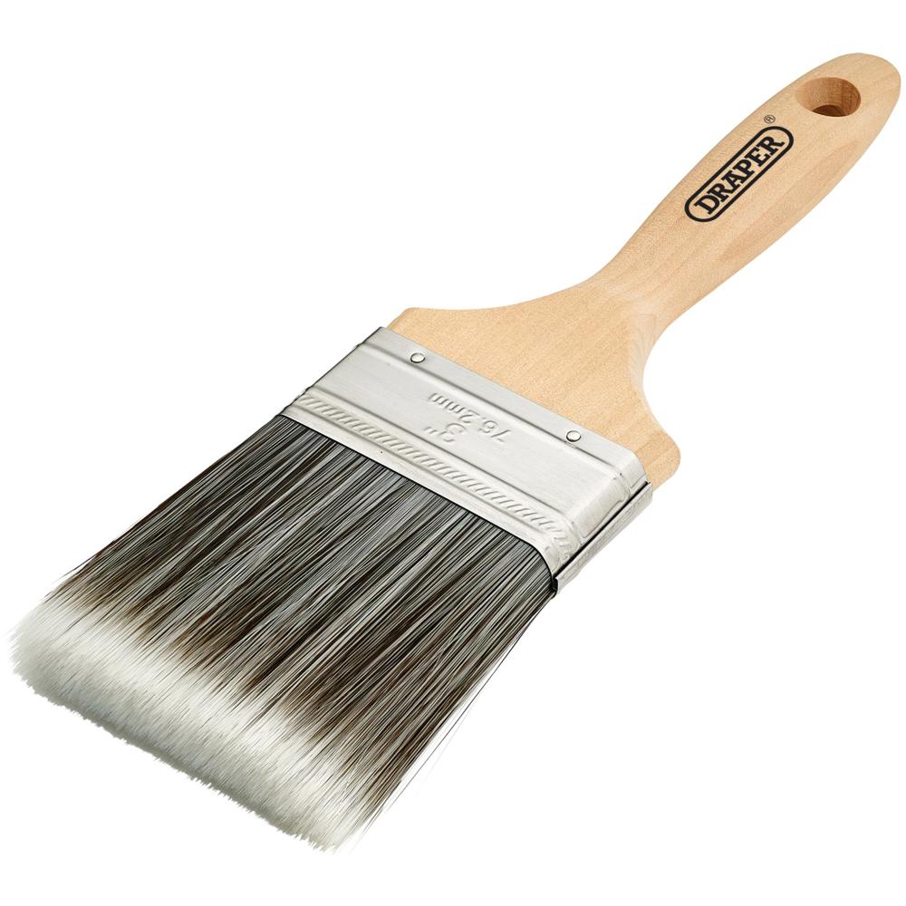 Draper Wood Handle Synthetic Paint Brush 76mm