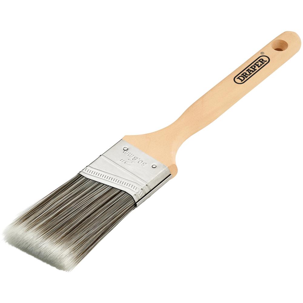 Draper Wooden Handle Synthetic Angled Paint Brush 50mm