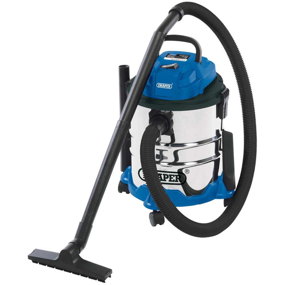 Draper Wet and Dry Vacuum Cleaner With Stainless Steel Tank 20L 240v