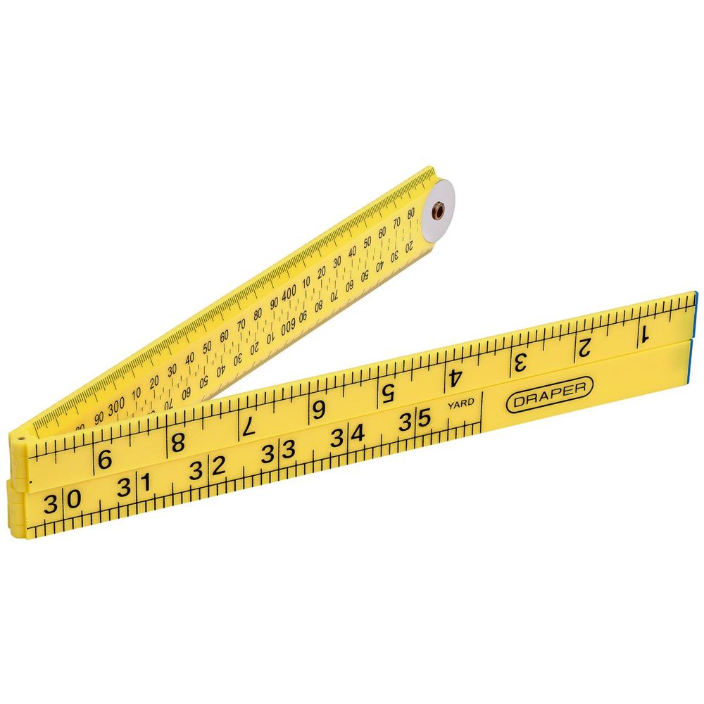Draper Plastic Folding Rule 1m