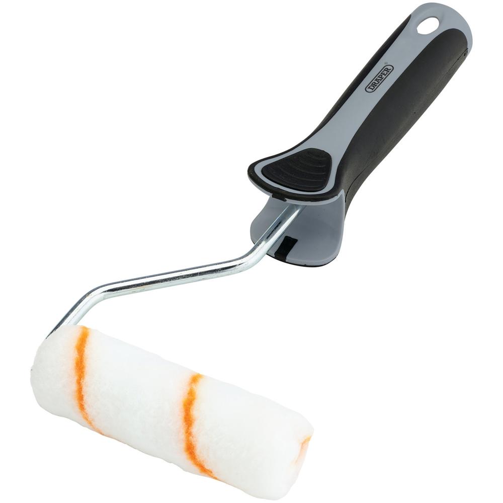 Draper Medium Pile Polyester Paint Roller with Soft Grip Handle 100mm