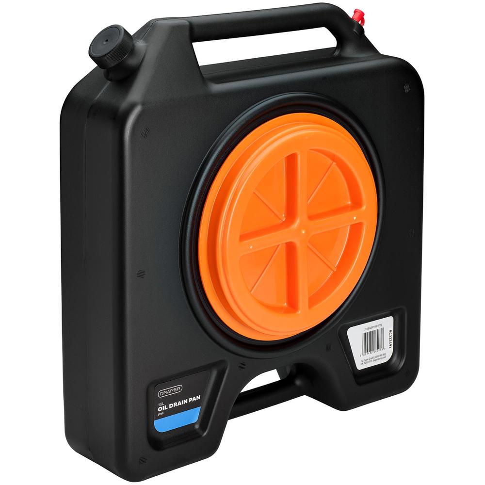 Draper Portable Oil Drain Pan 14l