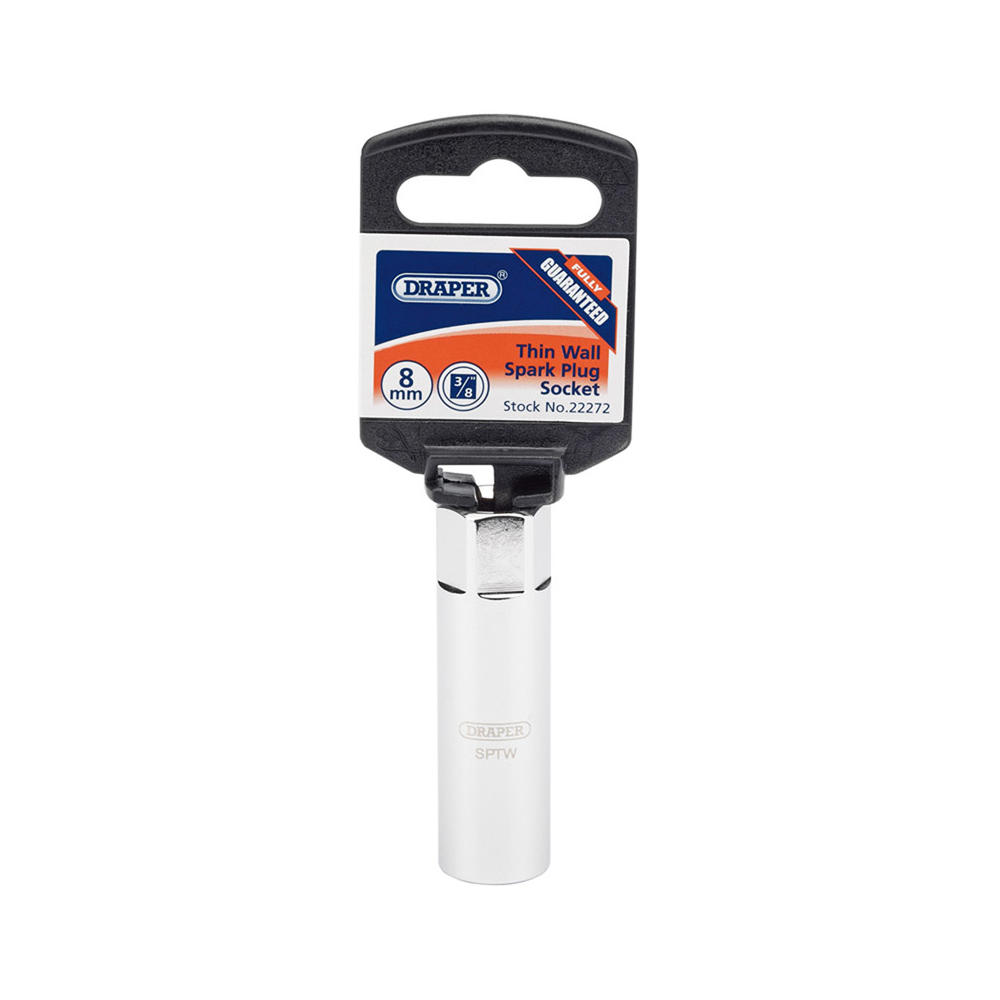 Draper 3/8" Drive Thin Wall Spark Plug Socket 3/8" 14mm