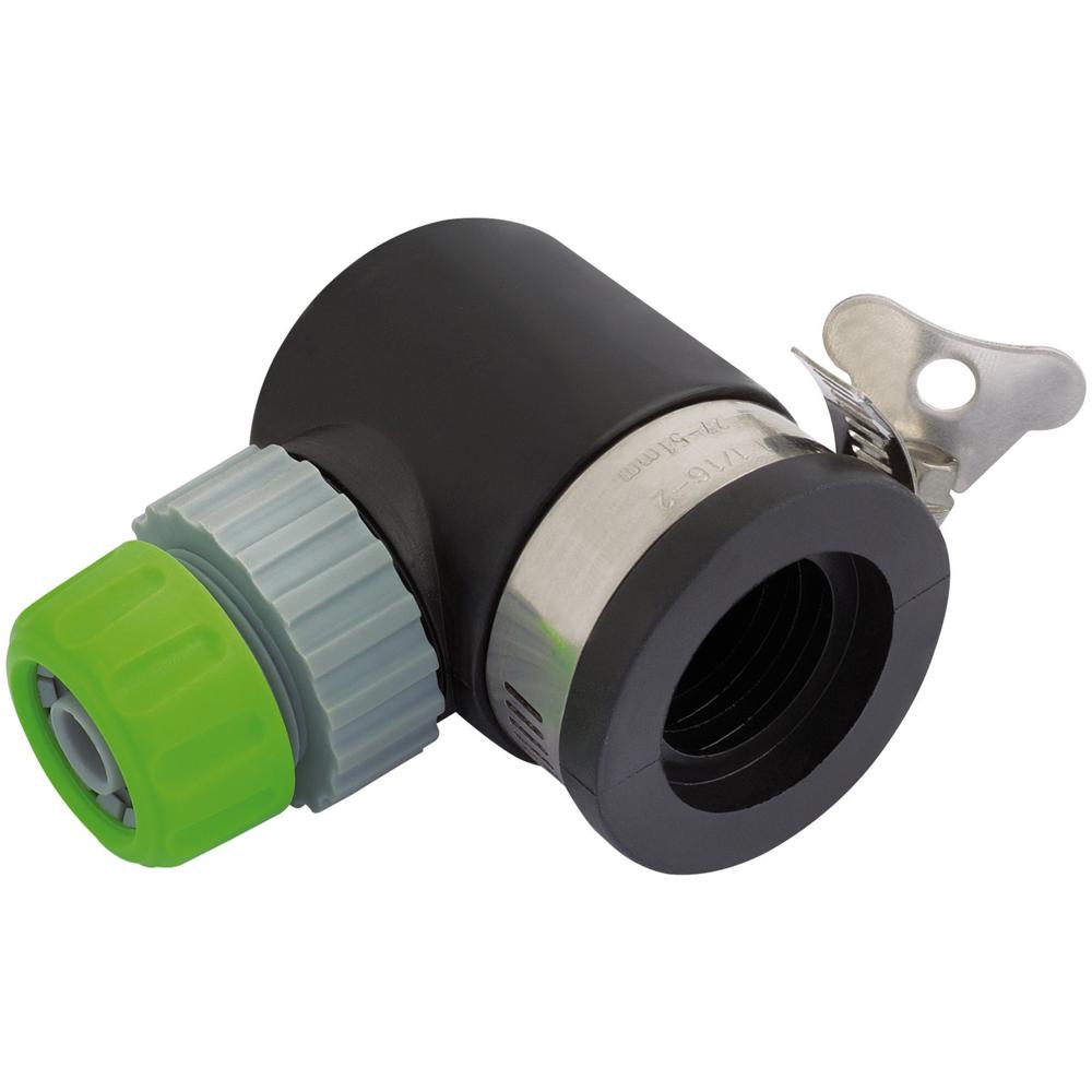 Draper Right Angle Indoor Tap Connector For Garden Hose Pipes