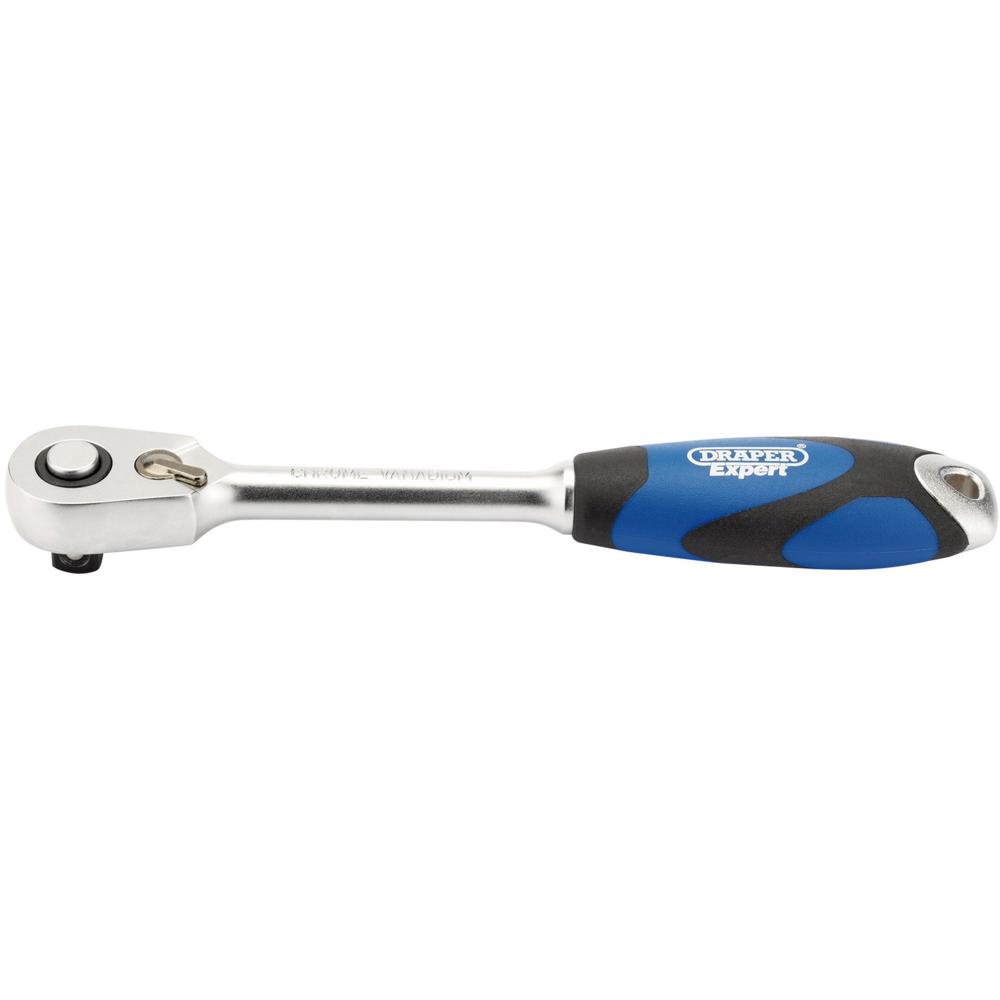 Draper 3/8" Drive 60 Tooth Micro Head Soft Grip Ratchet 3/8