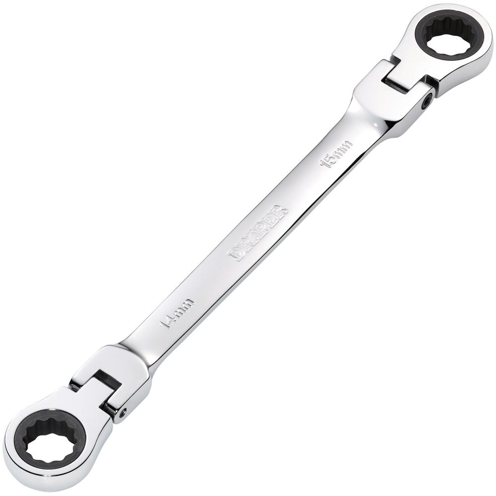 Draper Hi Torq Flexible Double Ratchet Ring Spanner 14mm x 15mm