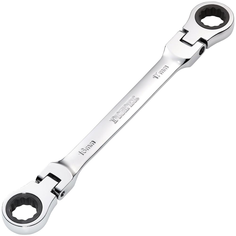 Draper Hi Torq Flexible Double Ratchet Ring Spanner 16mm x 17mm