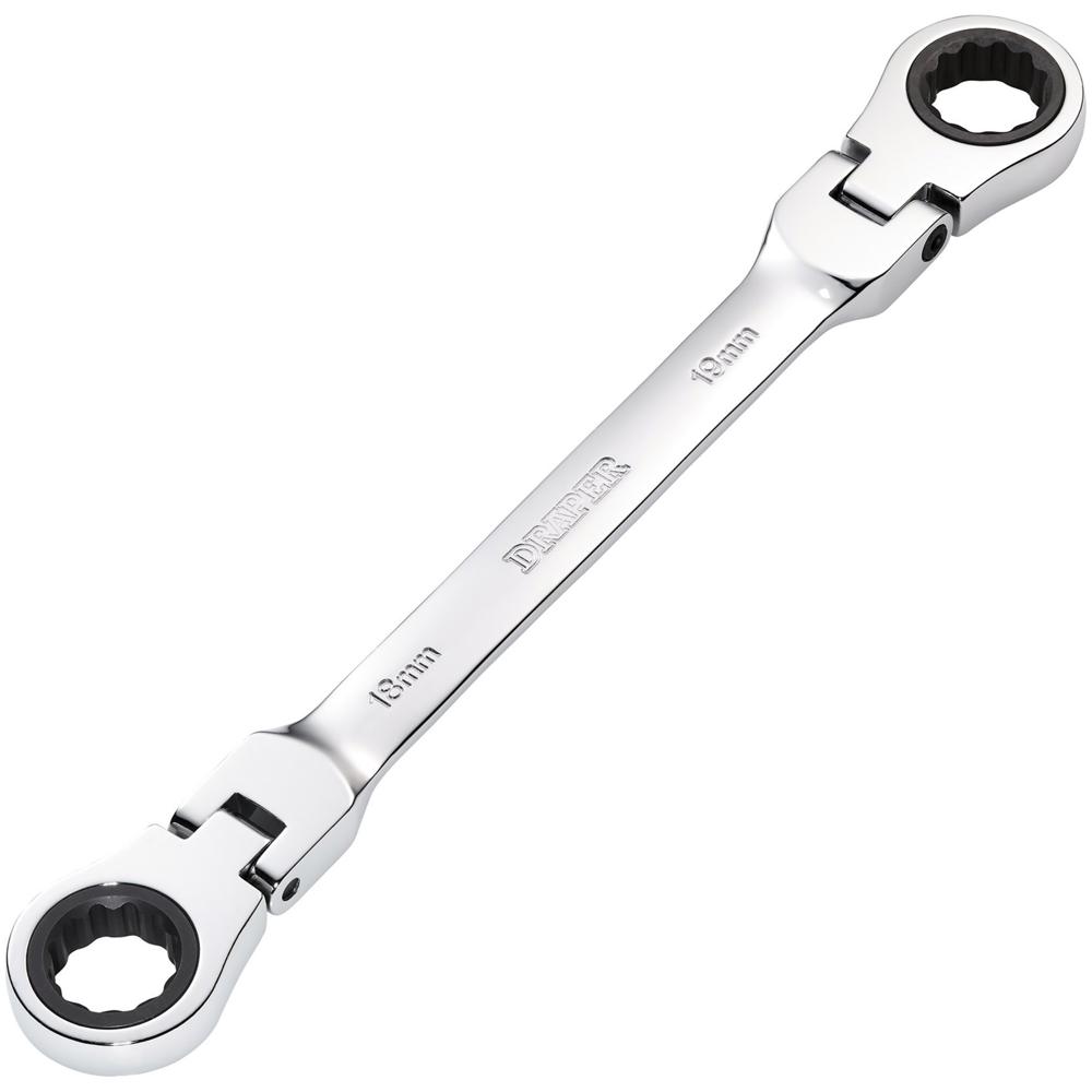 Draper Hi Torq Flexible Double Ratchet Ring Spanner 18mm x 19mm