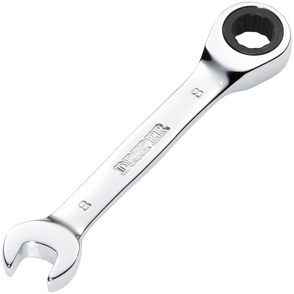 Click to view product details and reviews for Draper Hi Torq Stubby Ratchet Combination Spanner 8mm.