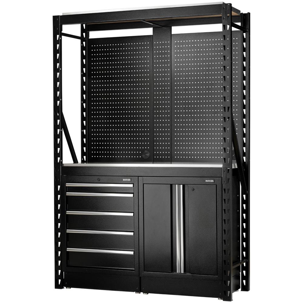 15 Piece Modular Storage System and Stainless Steel Workbench