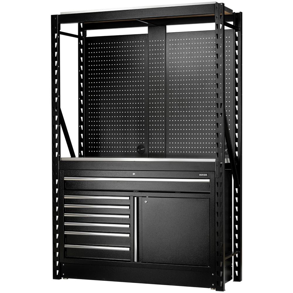 14 Piece Modular Storage System and Stainless Steel Workbench