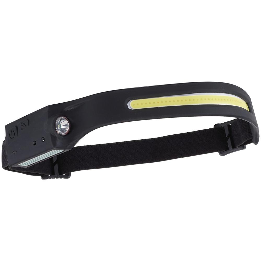 COB LED Rechargeable 2 in 1 Wave Sensor Head Torch