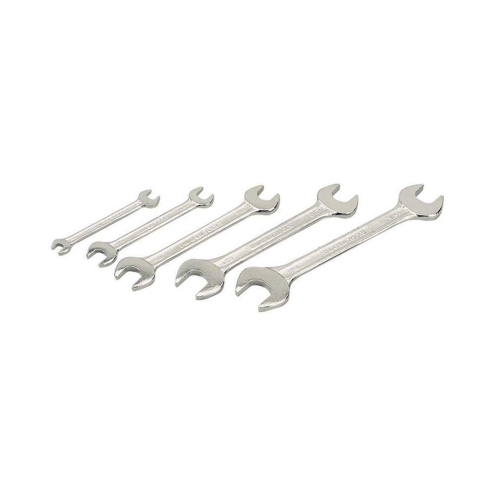 5 Piece Double Open End Spanner Set Imperial