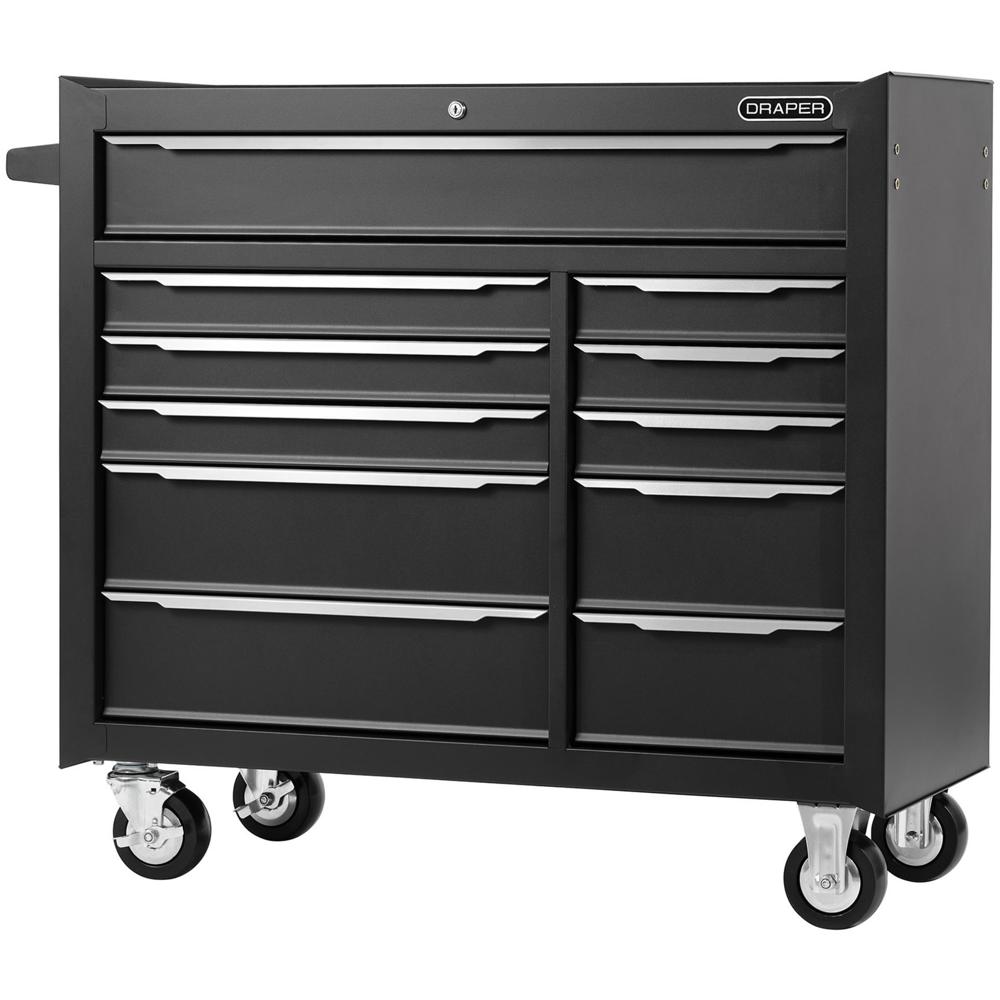 Draper 11 Drawer Tool Roller Cabinet Black
