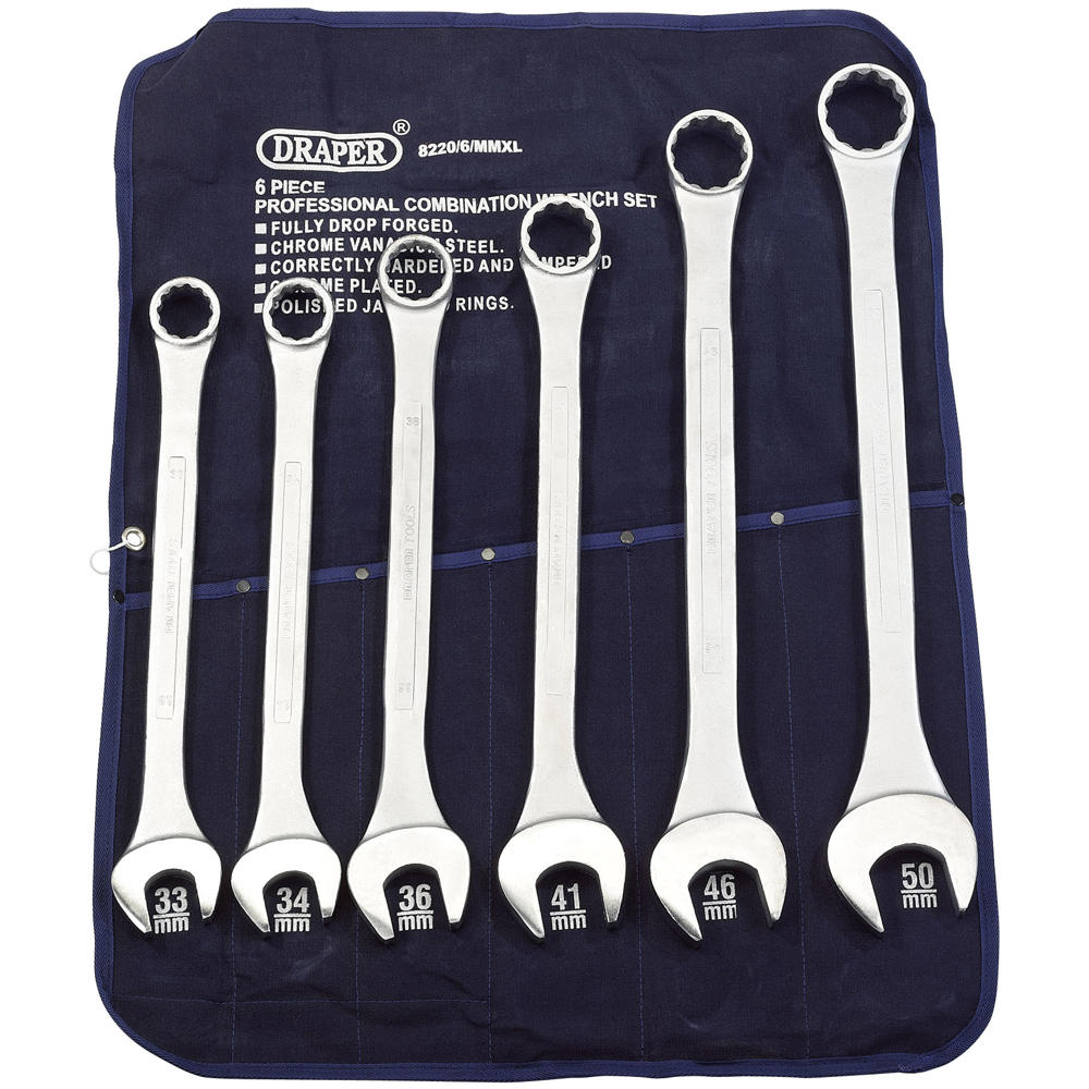 Draper 6 Piece Combination Spanner Set Metric