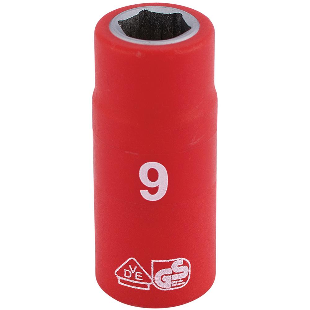 Draper 1/4" Drive VDE Fully Insulated Hexagon Socket Metric 1/4" 9mm