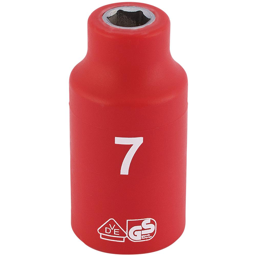 Draper 3/8" Drive VDE Fully Insulated Hexagon Socket Metric 3/8" 7mm