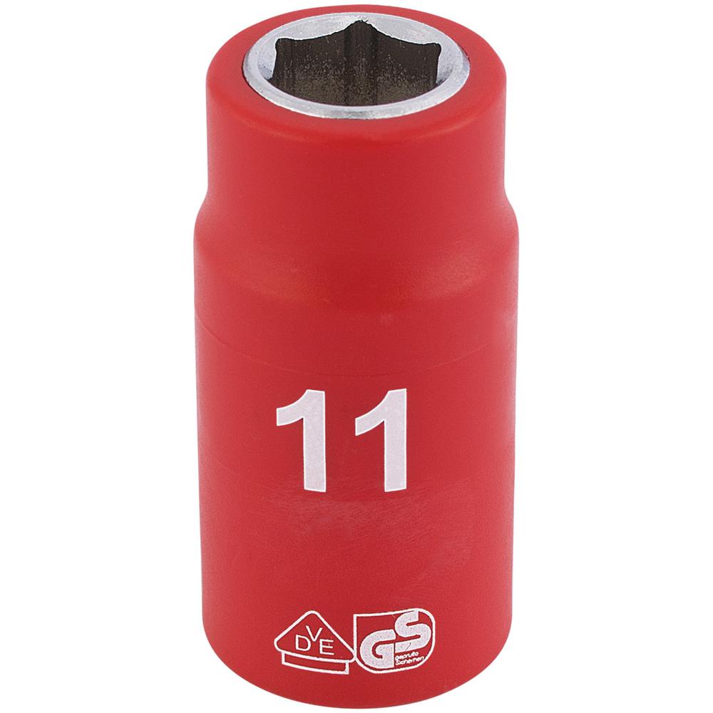 Draper 3/8" Drive VDE Fully Insulated Hexagon Socket Metric 3/8" 11mm