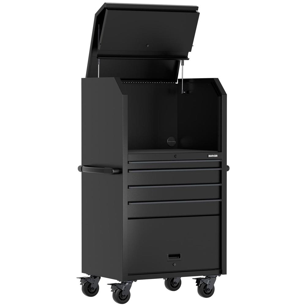 Bunker 4 Drawer Workshop Diagnostics Trolley Black