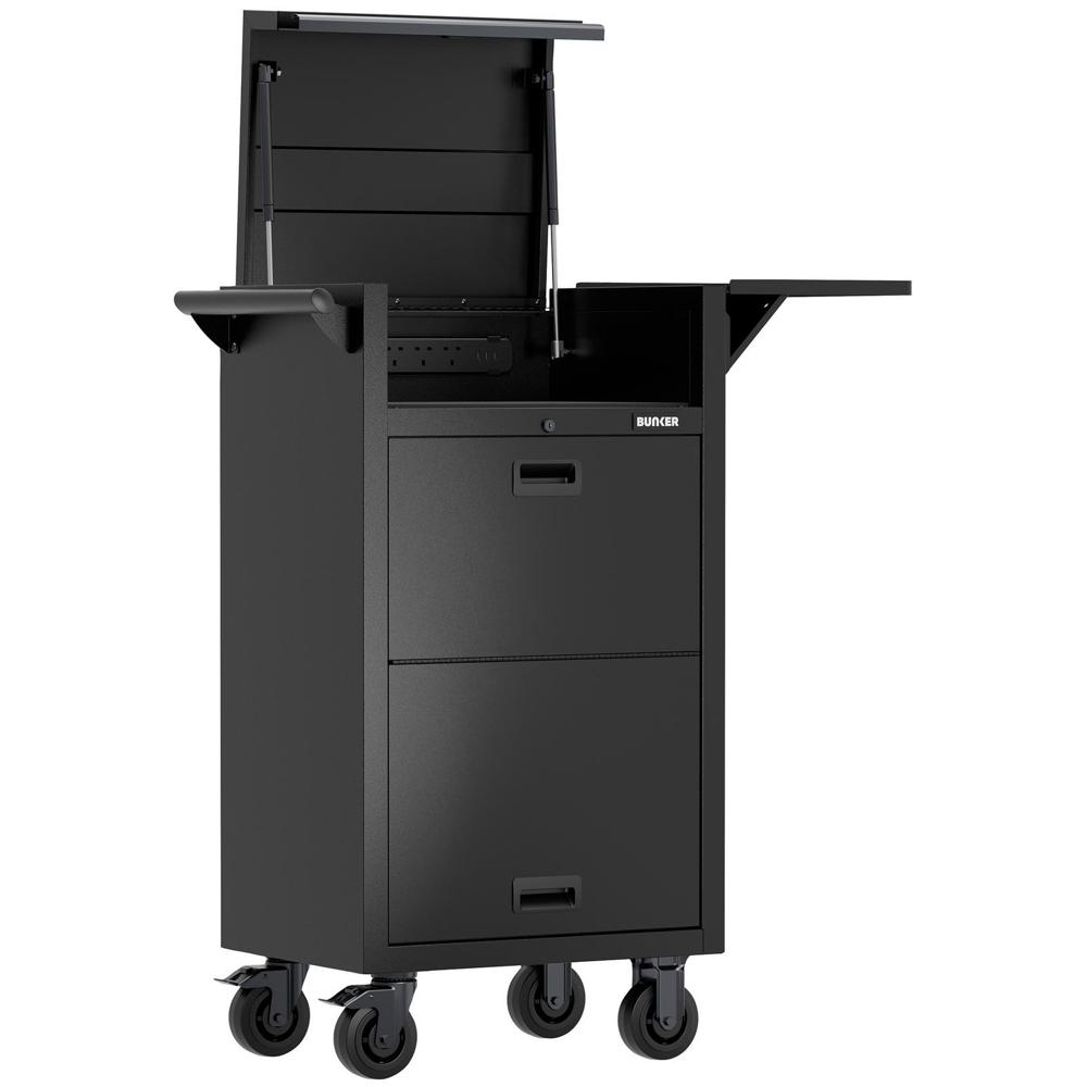 Bunker 5 Drawer Workshop Diagnostics Trolley Black