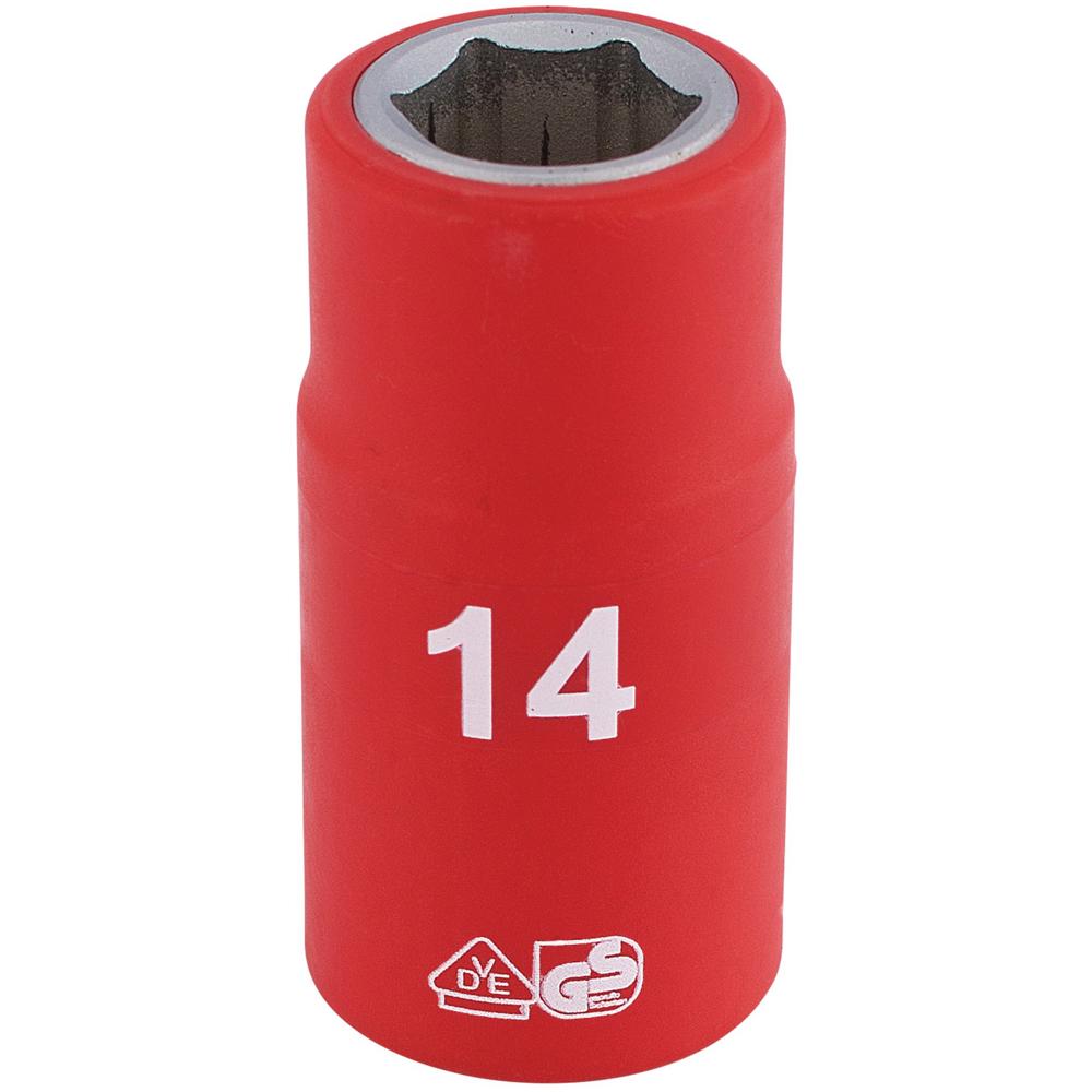 Draper 1/2" Drive VDE Fully Insulated Hexagon Socket Metric 1/2" 14mm