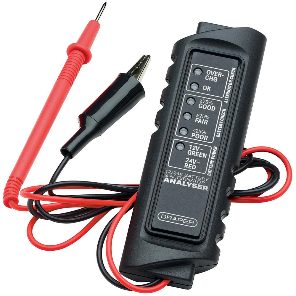 Draper BAA1224 Battery and Alternator Analyser for 12v / 24v DC Systems