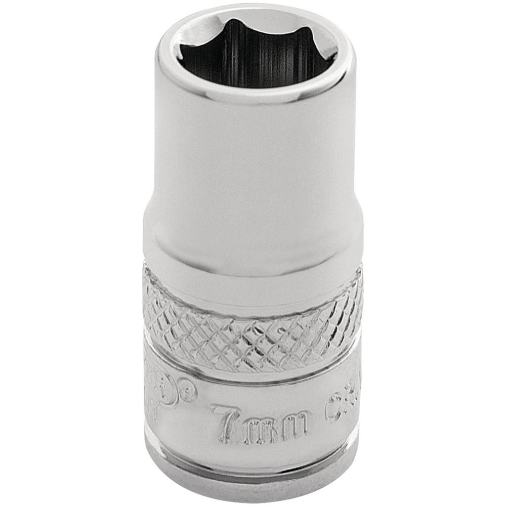 Draper 1/4" Drive Polished Finish Hexagon Socket Metric 1/4" 7mm