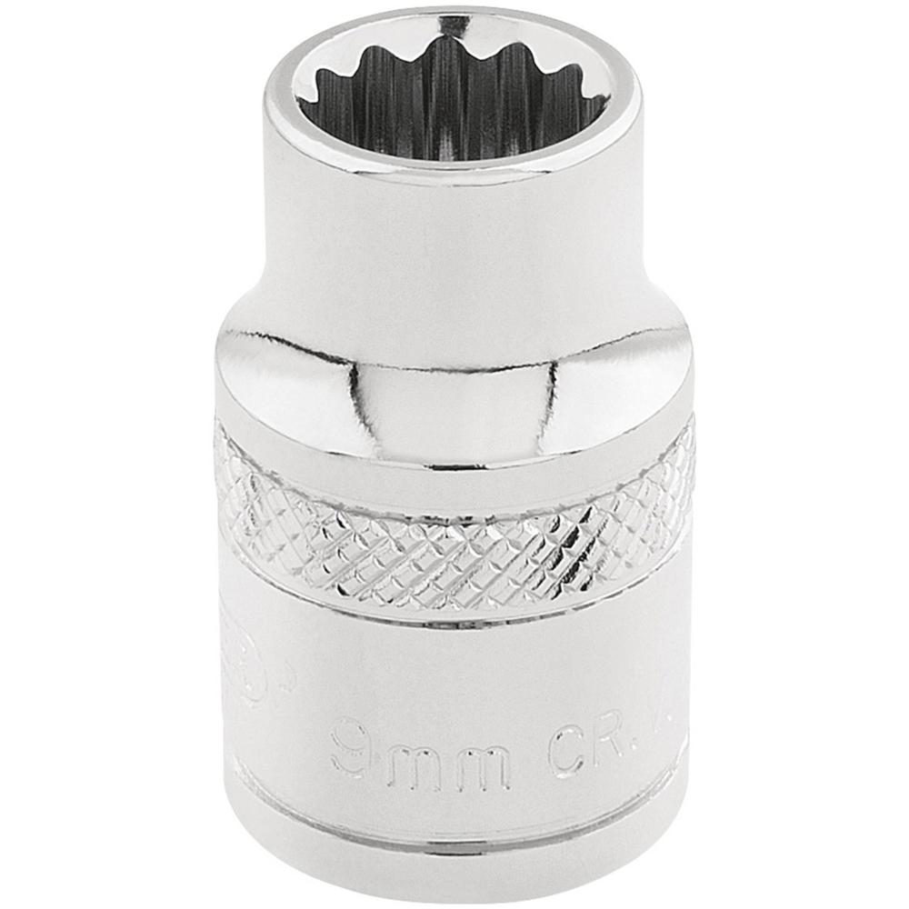 Draper 3/8" Drive Polished Finish Hi Torq Bi Hexagon Socket Metric 3/8" 9mm
