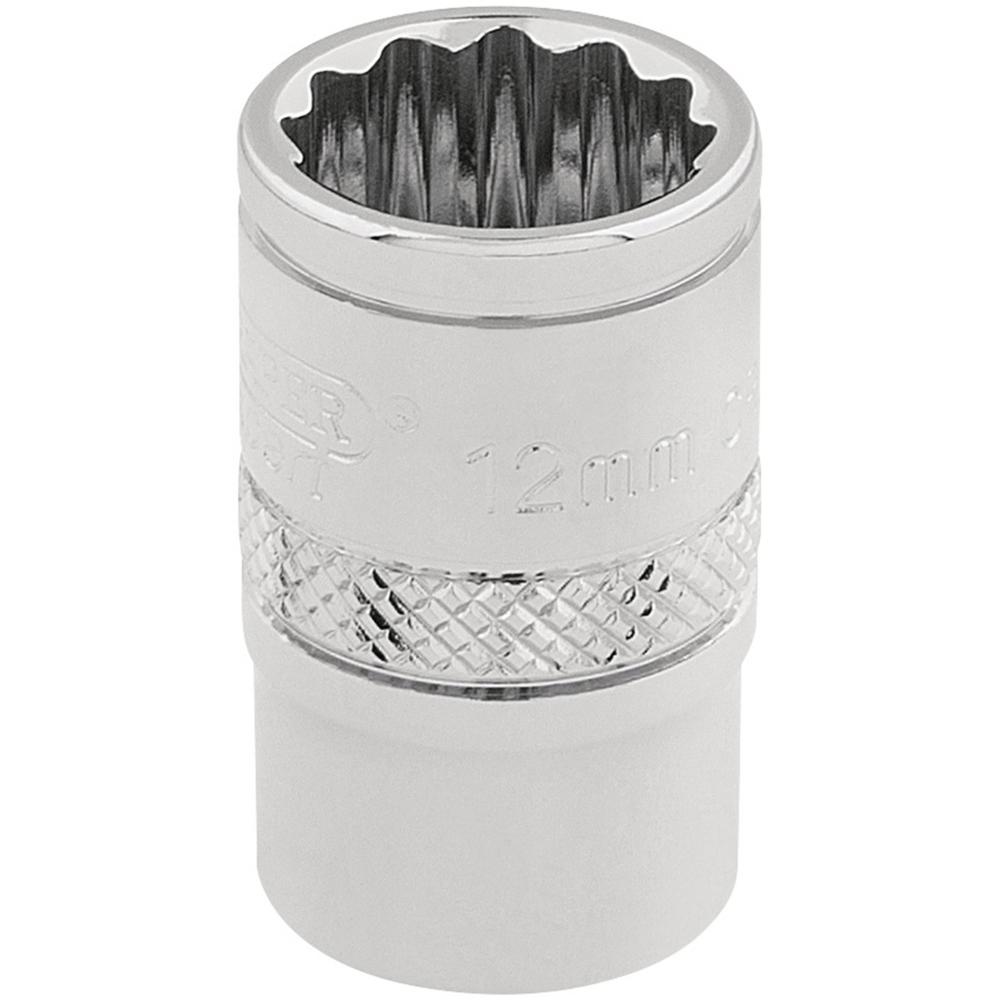 Draper 3/8" Drive Polished Finish Hi Torq Bi Hexagon Socket Metric 3/8" 12mm