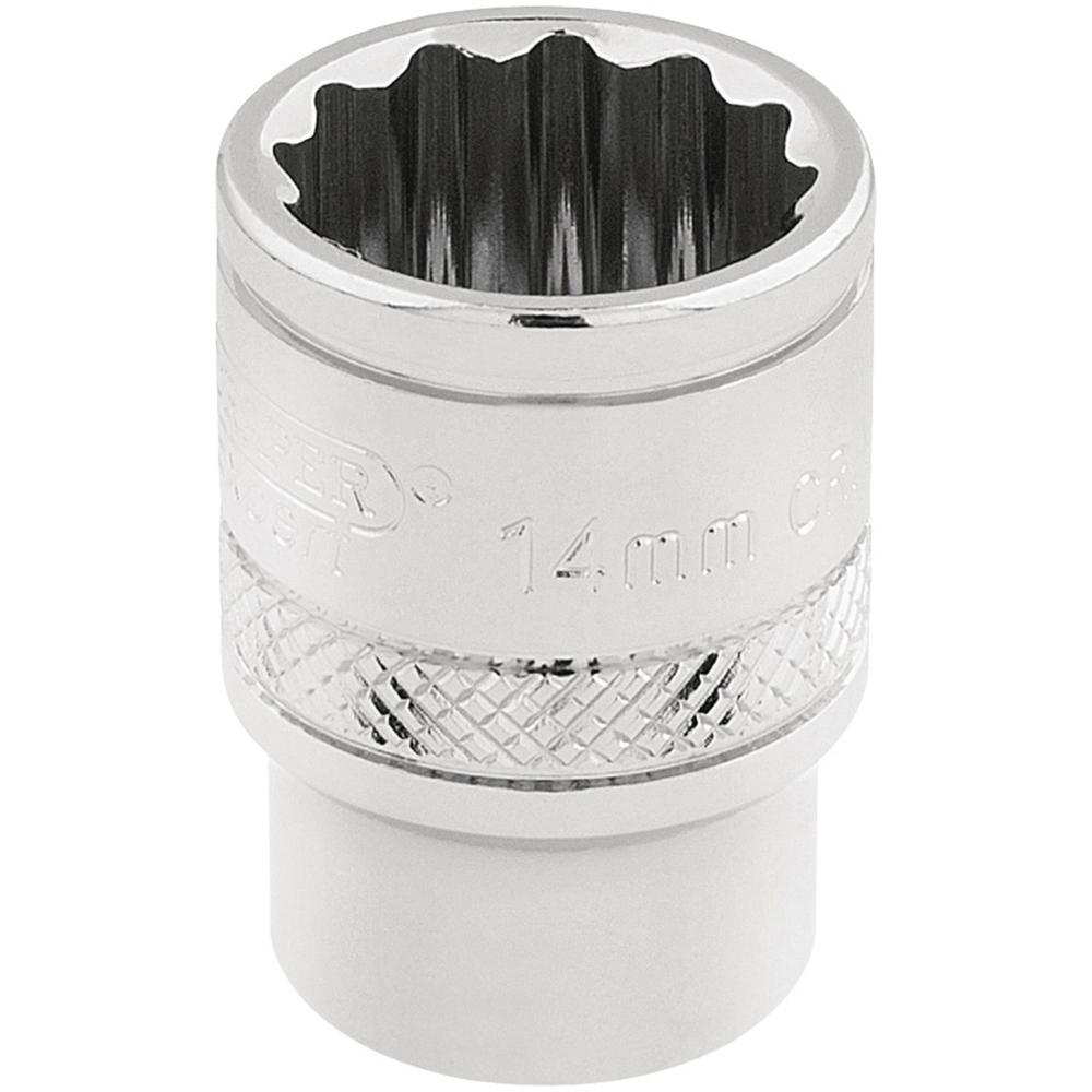 Draper 3/8" Drive Polished Finish Hi Torq Bi Hexagon Socket Metric 3/8" 14mm