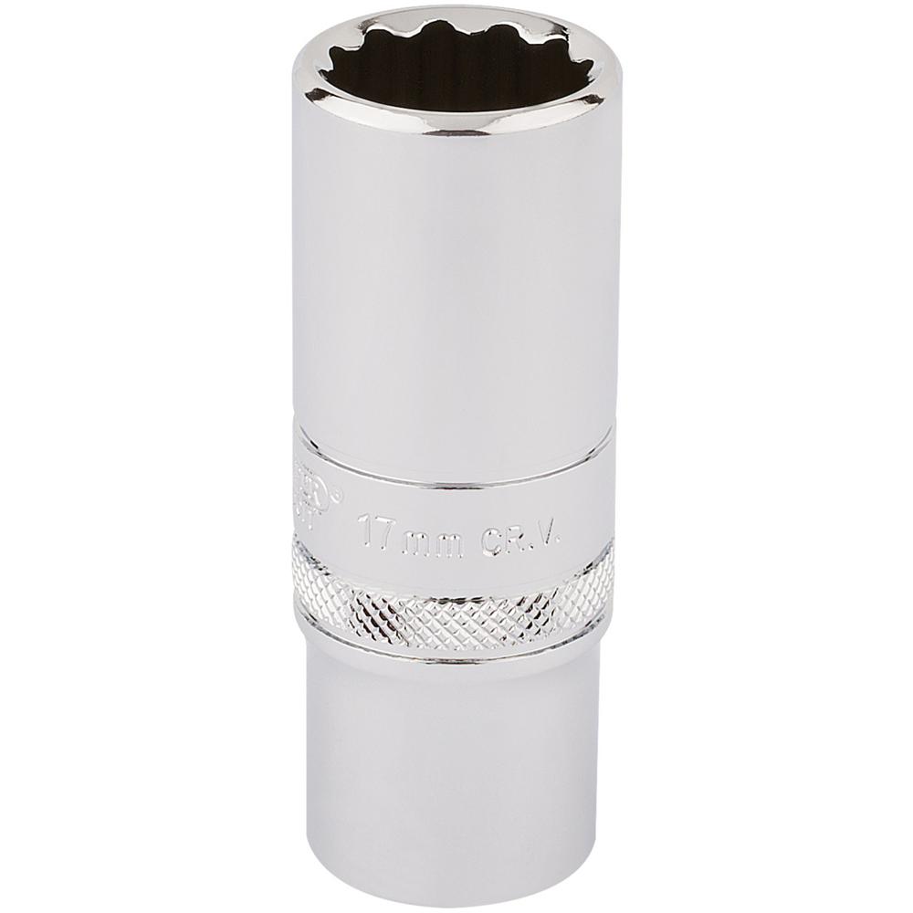 Draper 3/8" Drive Polished Finish Hi-Torq Deep Bi Hexagon Socket Metric 3/8" 17mm