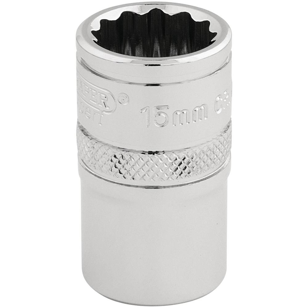 Draper 1/2" Drive Hi Torq Bi Hexagon Socket Metric 1/2" 15mm