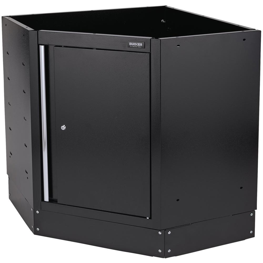 Bunker Modular Corner Floor Cabinet Black