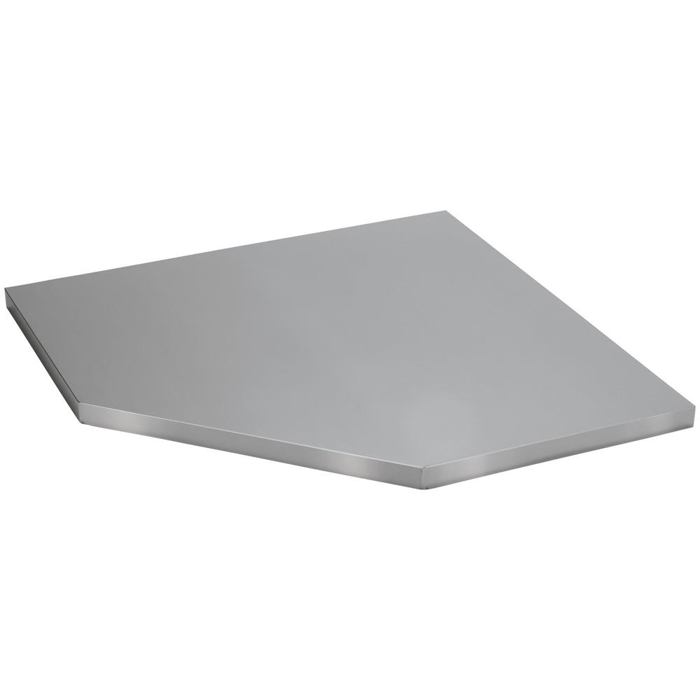 Bunker Modular Stainless Steel Worktop for Corner Cabinet 0.86m