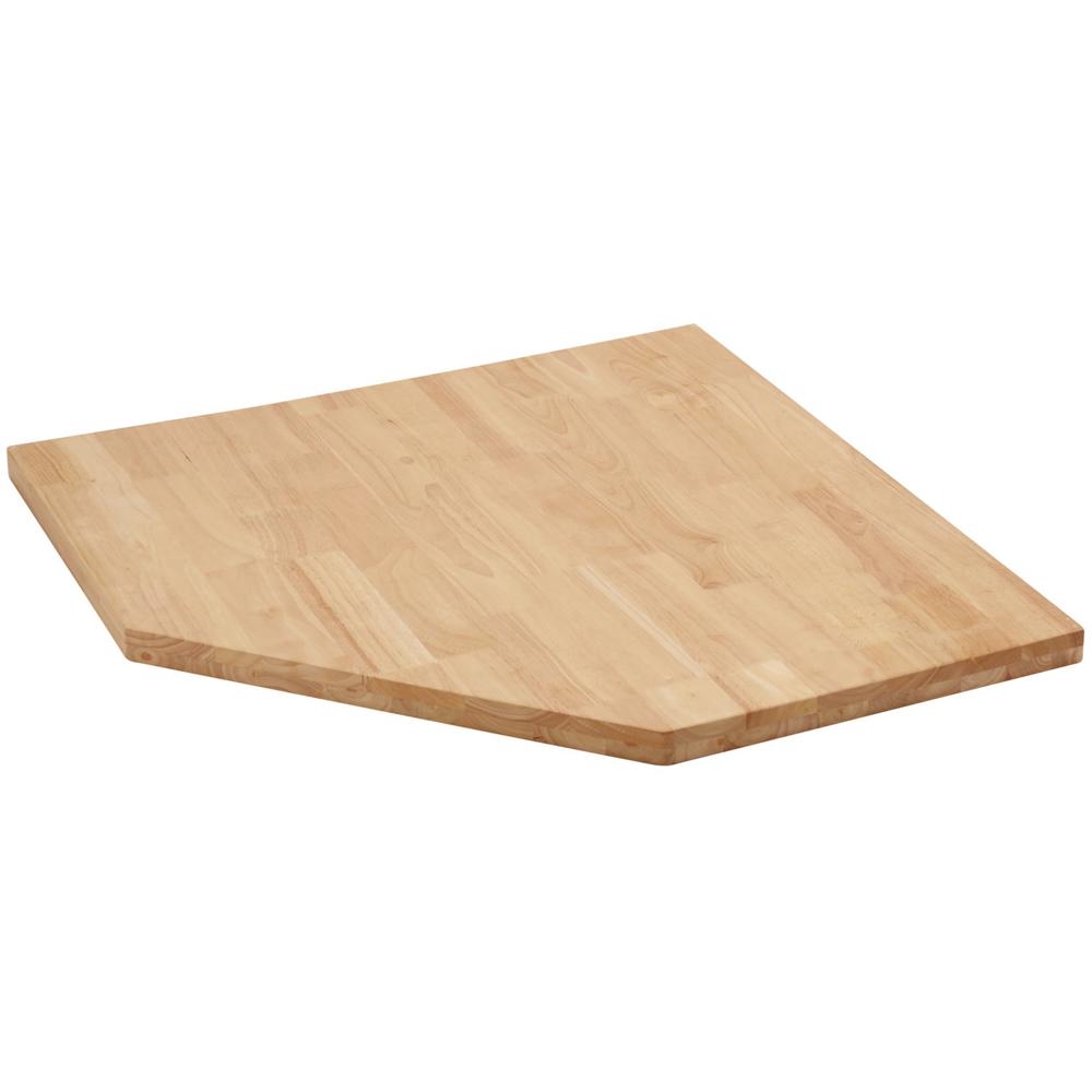 Bunker Modular Hardwood Worktop for Corner Cabinet 0.86m