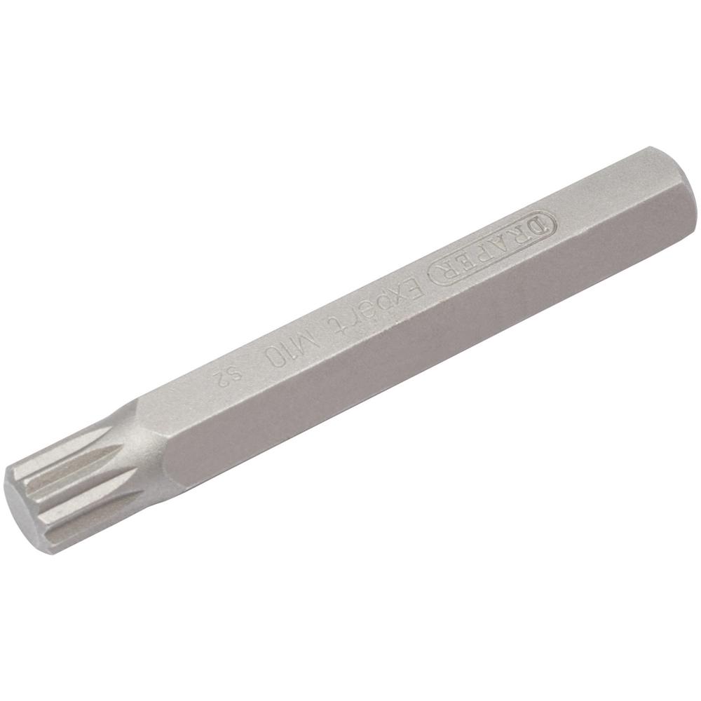 Draper Expert XZN Spline 10mm Shank Insert Bits M10 75mm Pack of 1