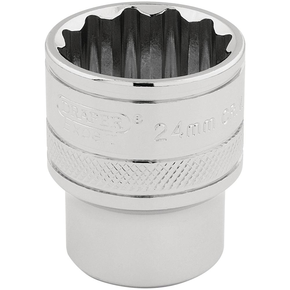 Draper 1/2" Drive Hi Torq Bi Hexagon Socket Metric 1/2" 24mm