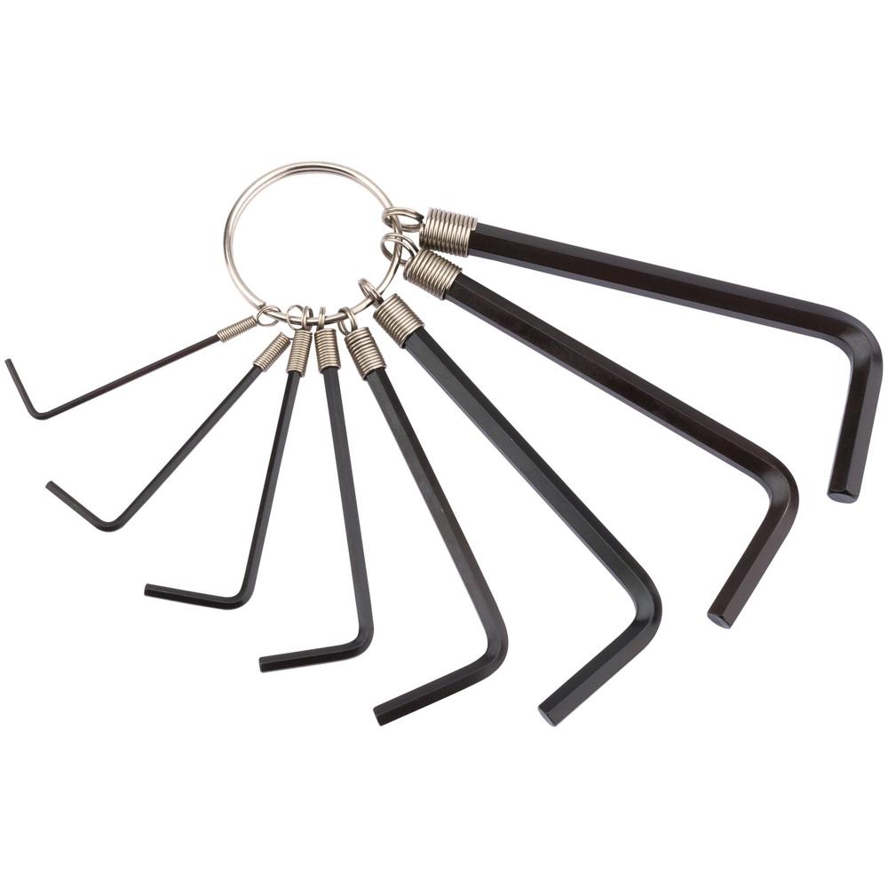 8 Piece Hexagon Allen Keyring Set Metric