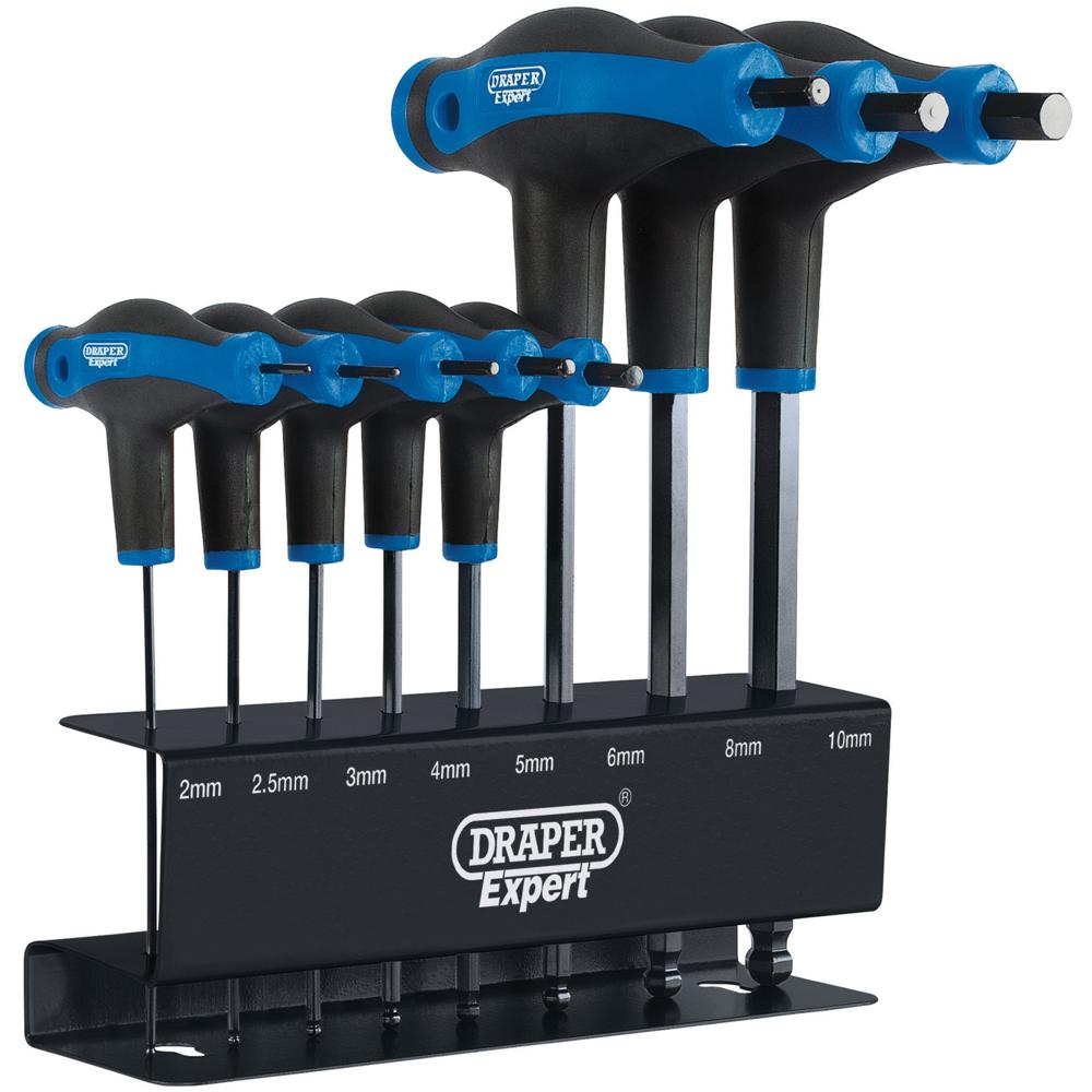 Click to view product details and reviews for Draper Expert 8 Piece T Handle Ball End Hexagon Allen Key Set Metric. Click to view product details and reviews for Draper Expert 8 Piece T Handle Ball End Hexagon Allen Key Set Metric.