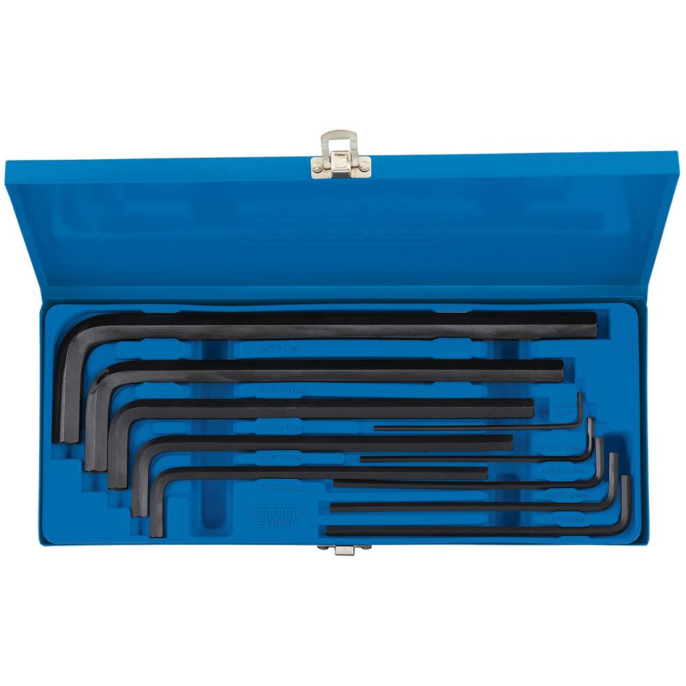 Draper Expert 10 Piece Long Hexagon Allen Key Set Metric
