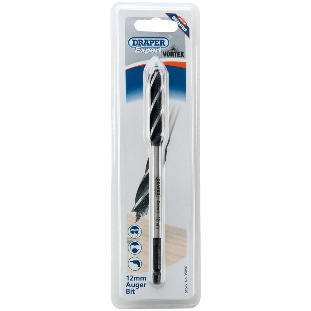 Draper Expert 4 Fluted Vortex Auger Drill Bit 12mm 165mm