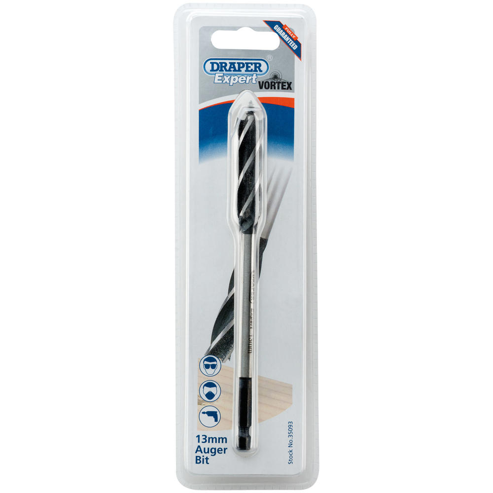 Draper Expert 4 Fluted Vortex Auger Drill Bit 13mm 165mm